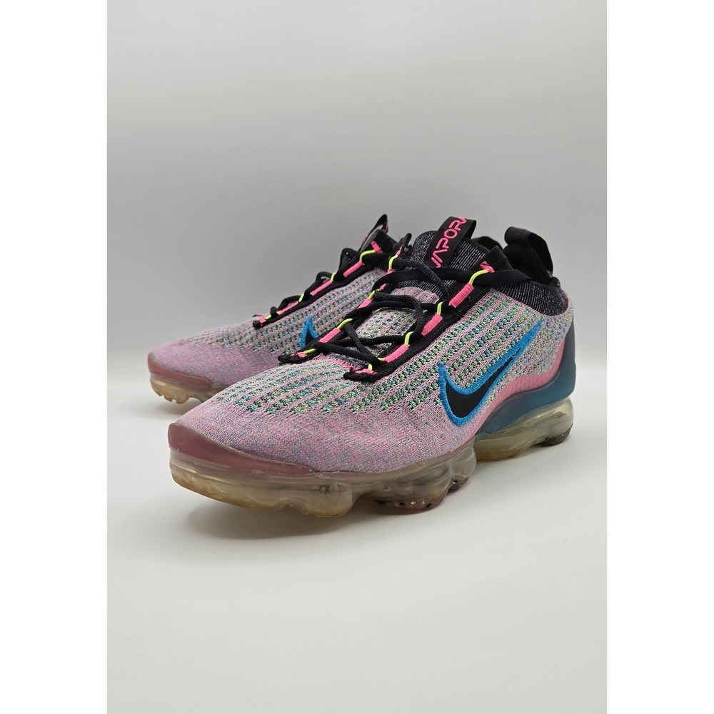 Nike Air VaporMax 2021 Women's Shoes 10 Pink Blast Photo Blue Flyknit DX3369-600